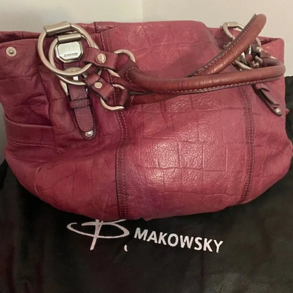 B. Makowsky  Blush Soft Pebble leather Hobo and Dust bag